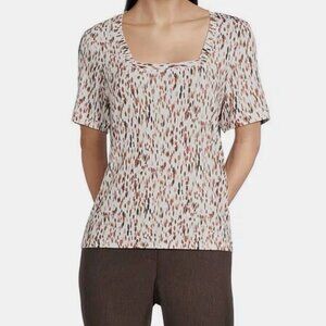 Calvin Klein Women's Dotted Geo-Print Square Neck Sleeveless Top Petite Size XL